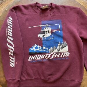 Unique LEE Heart Flight Maroon Sweatshirt